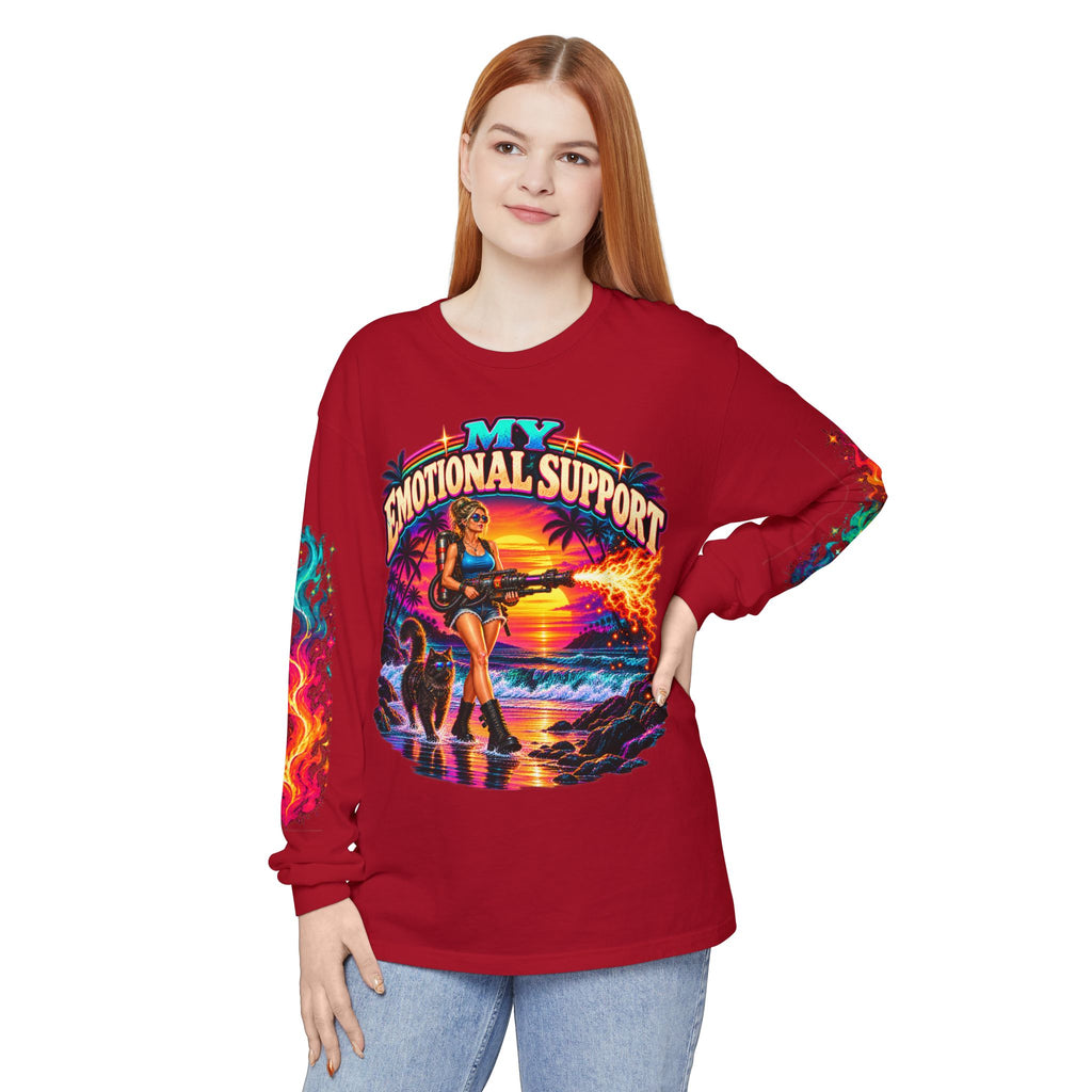 My Emotional Support Long Sleeve Shirt | This Should Help Graphic Tee | Unisex Comfort Colors