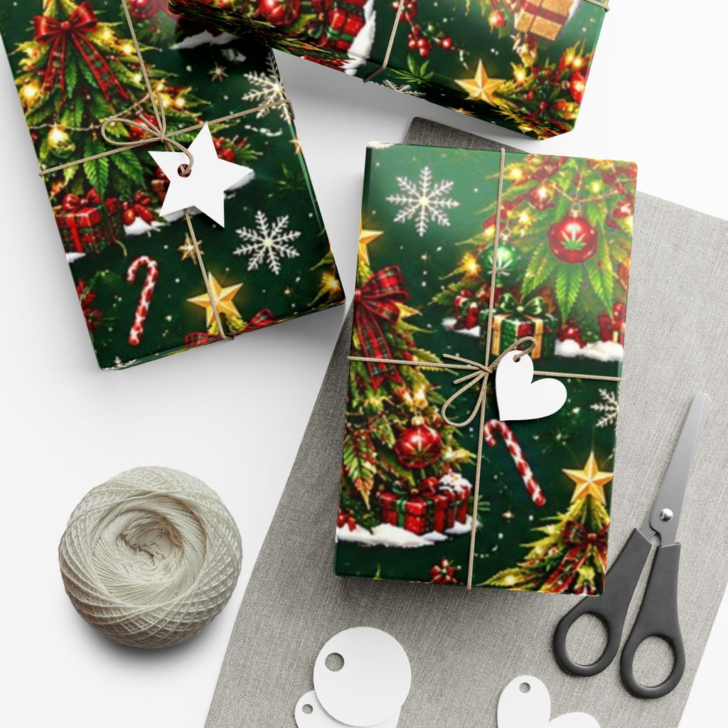 Hugs & Drugs Herb Christmas Tree Gift Wrap 🎄🌿