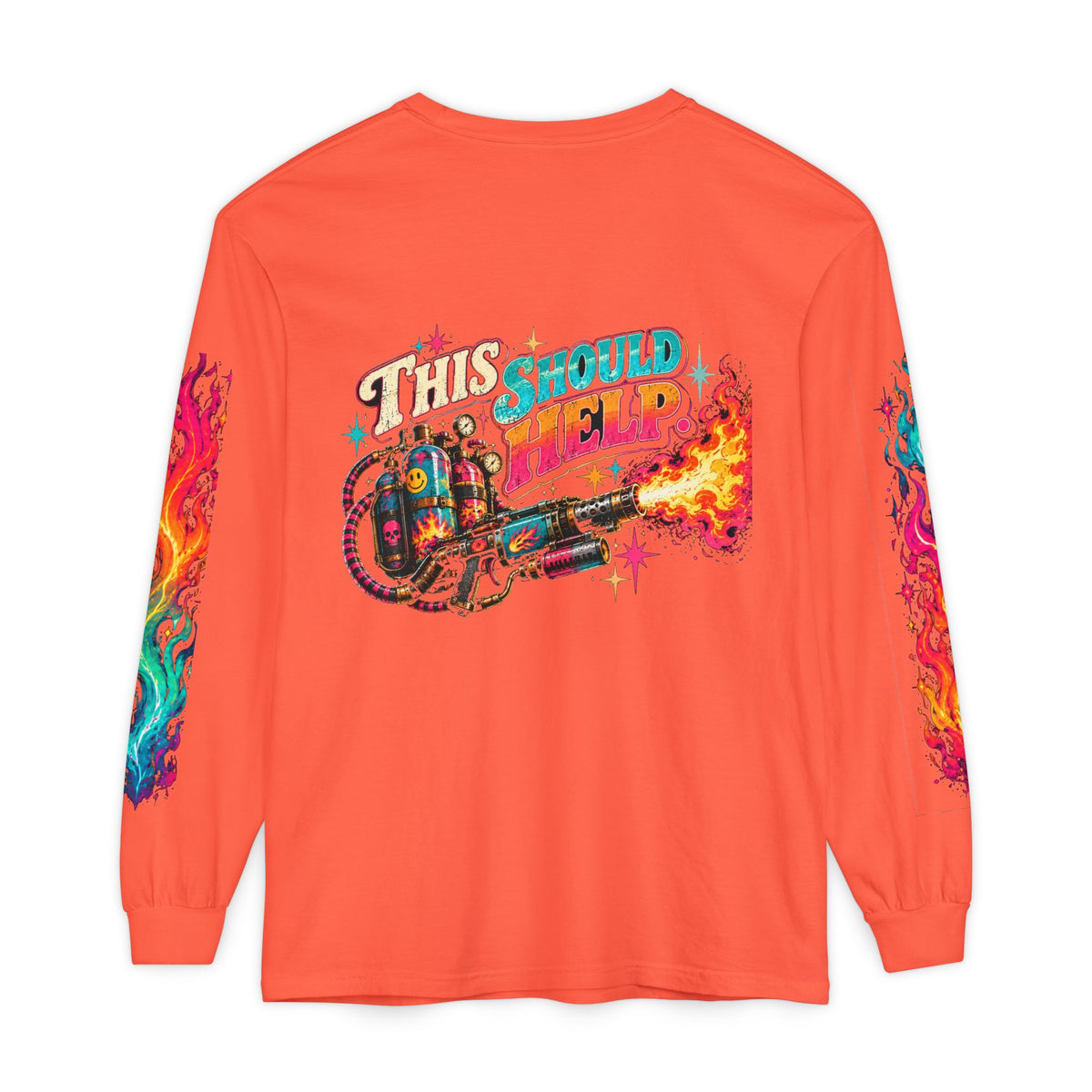 My Emotional Support Long Sleeve Shirt | This Should Help Graphic Tee | Unisex Comfort Colors