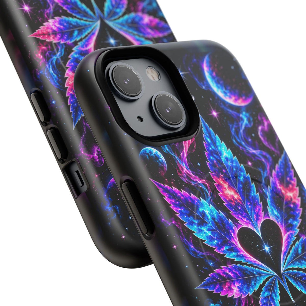 Hugs & Drugs Neon Butterfly Phone Case | Psychedelic Floral MagSafe Compatible Tough iPhone Case