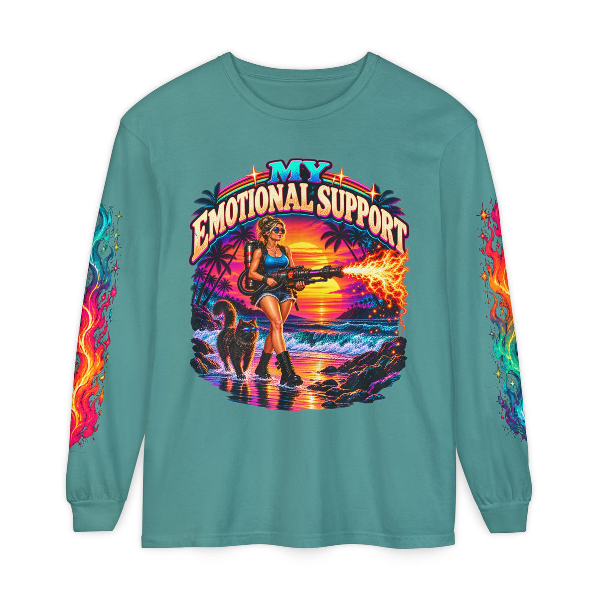My Emotional Support Long Sleeve Shirt | This Should Help Graphic Tee | Unisex Comfort Colors
