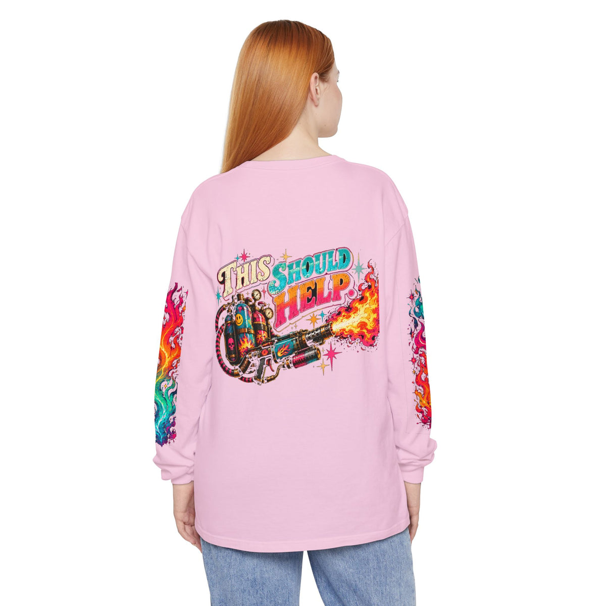 My Emotional Support Long Sleeve Shirt | This Should Help Graphic Tee | Unisex Comfort Colors