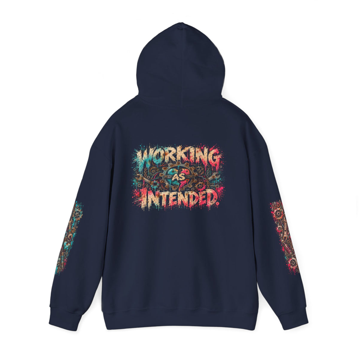 Hoodie - "Human Error" Graphic Streetwear Hoodie (Back: "Working as Intended")