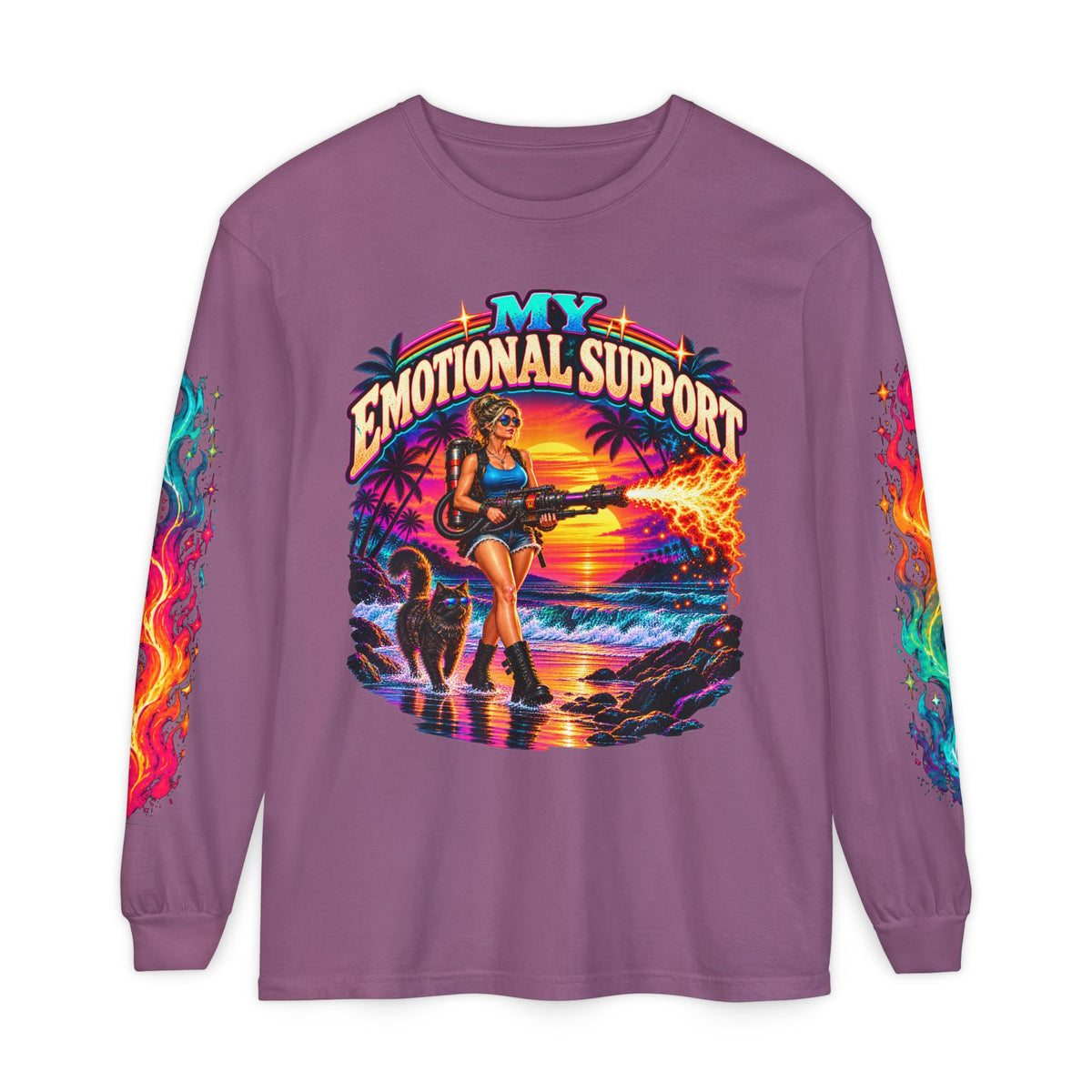 My Emotional Support Long Sleeve Shirt | This Should Help Graphic Tee | Unisex Comfort Colors