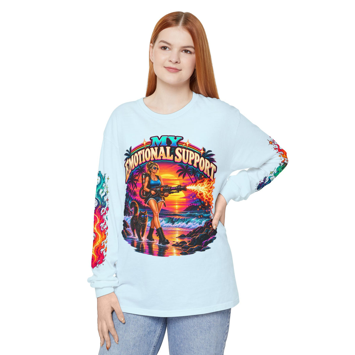 My Emotional Support Long Sleeve Shirt | This Should Help Graphic Tee | Unisex Comfort Colors