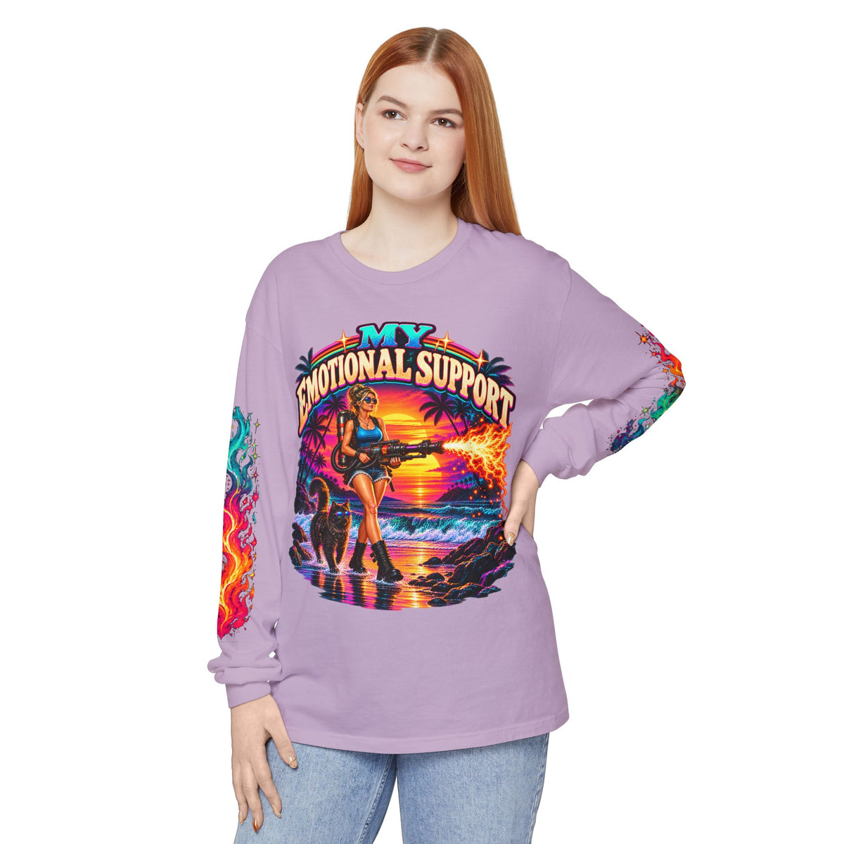 My Emotional Support Long Sleeve Shirt | This Should Help Graphic Tee | Unisex Comfort Colors