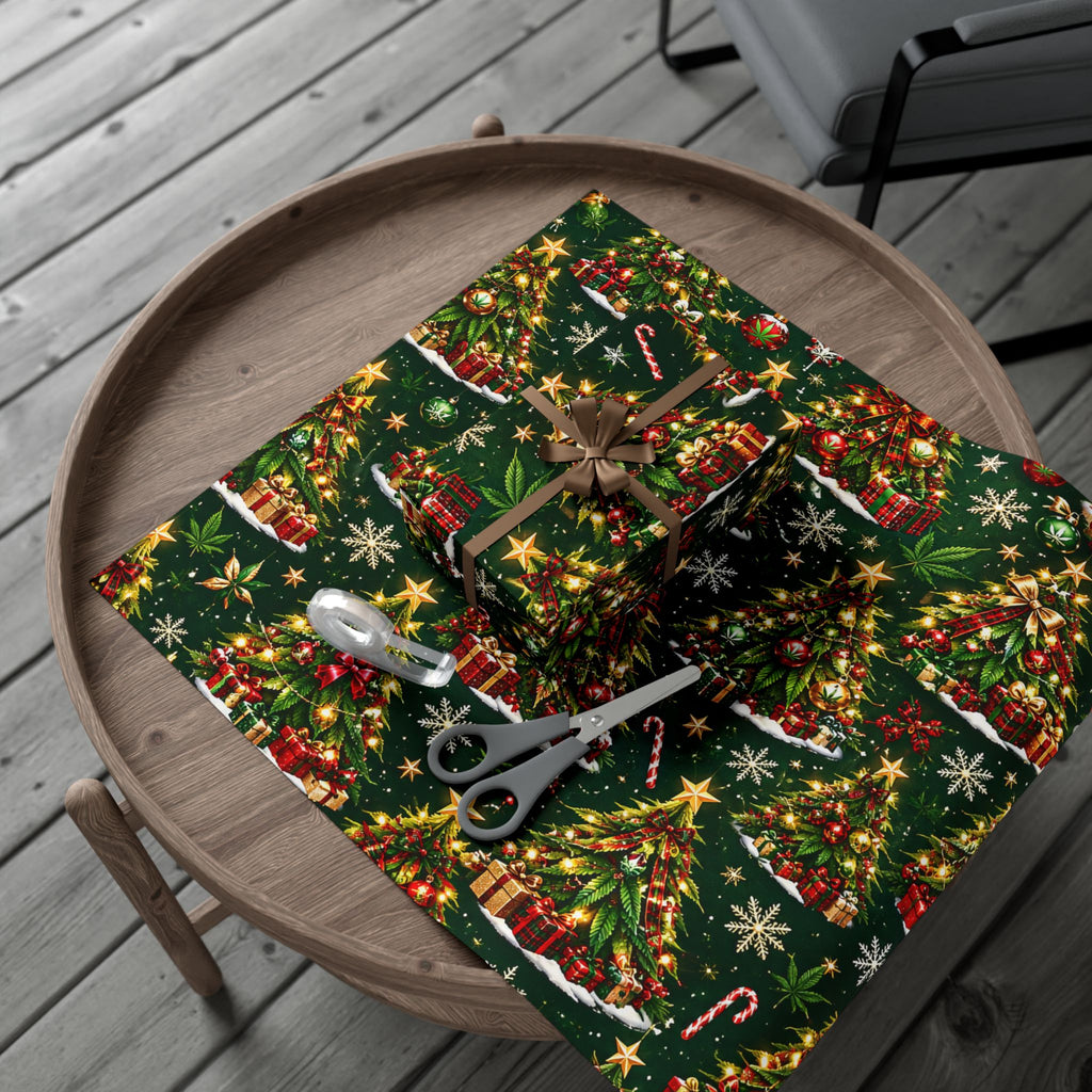 Hugs & Drugs Herb Christmas Tree Gift Wrap 🎄🌿