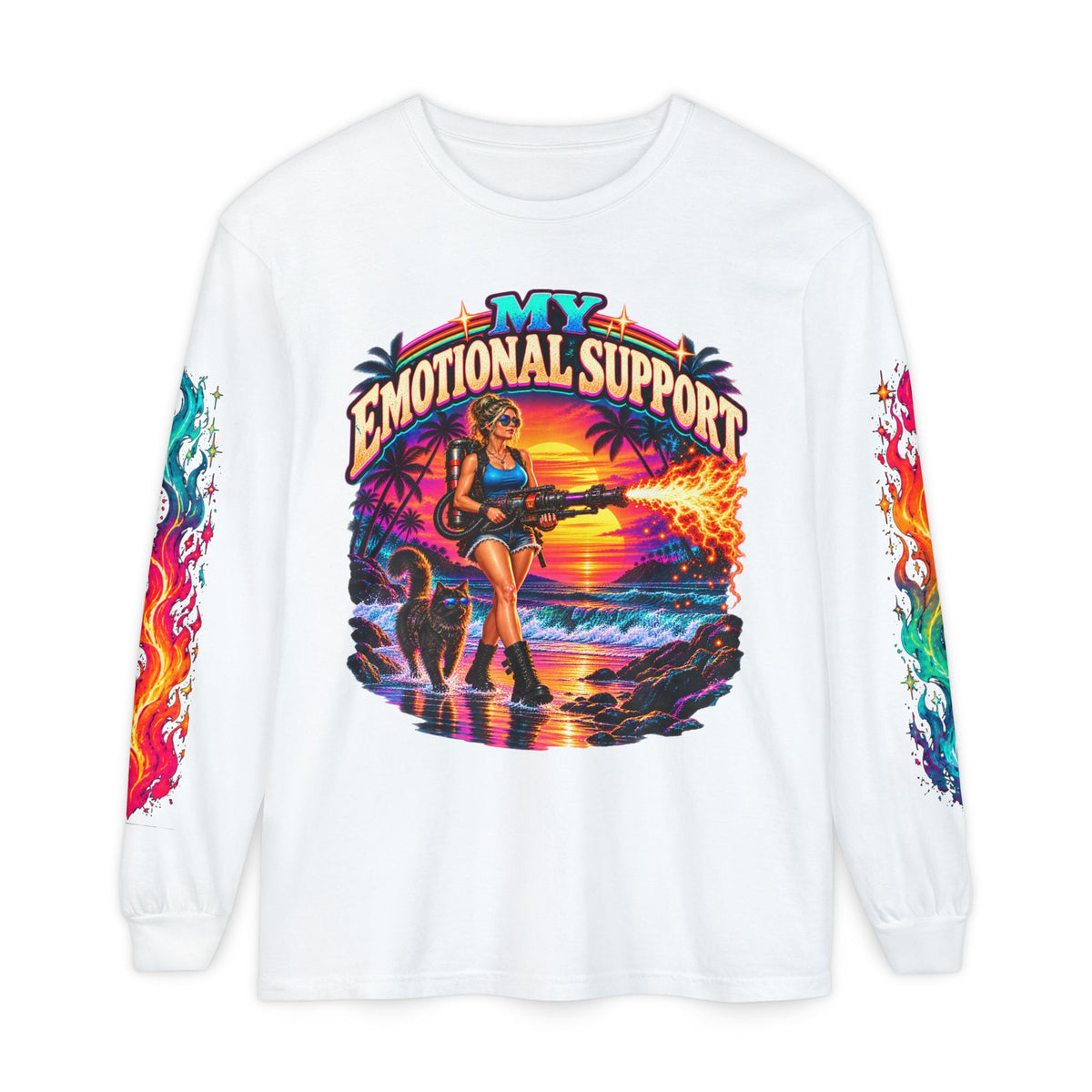 My Emotional Support Long Sleeve Shirt | This Should Help Graphic Tee | Unisex Comfort Colors