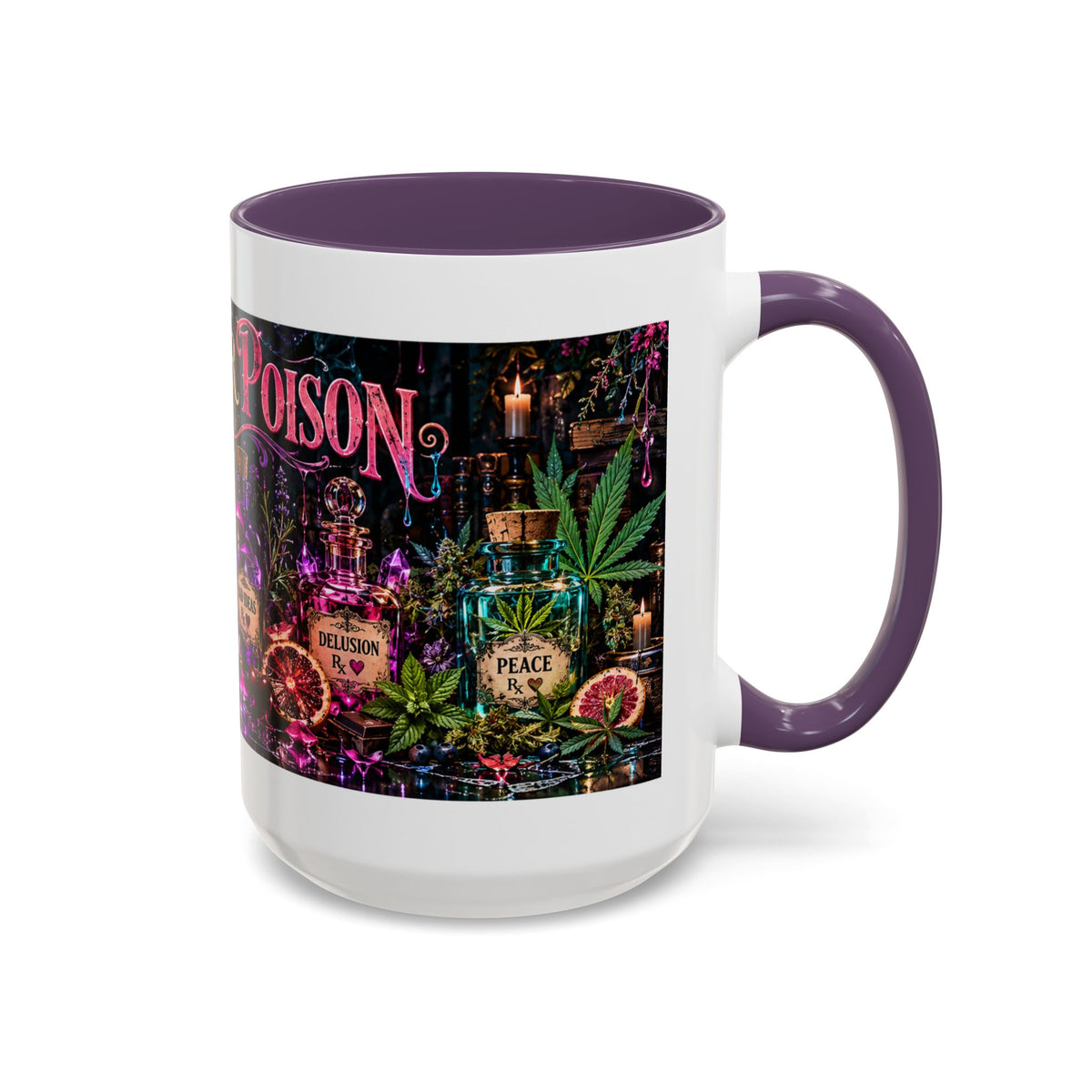 Pick Your Poison Coffee Mug | Gothic Apothecary & Psychedelic Mushroom Art | 11oz & 15oz