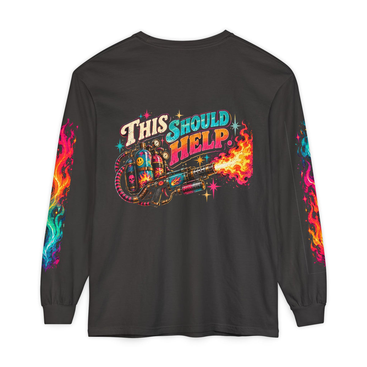 My Emotional Support Long Sleeve Shirt | This Should Help Graphic Tee | Unisex Comfort Colors