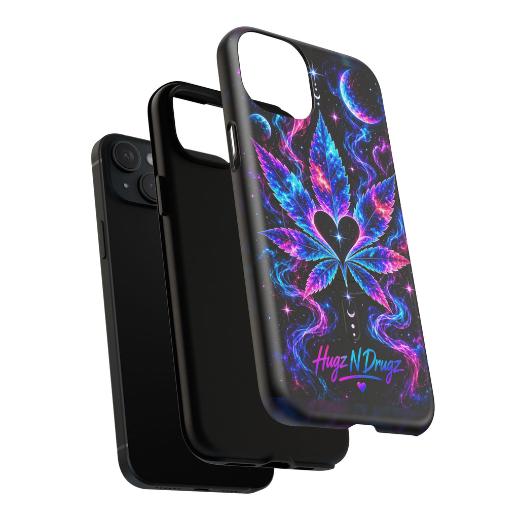 Hugs & Drugs Neon Butterfly Phone Case | Psychedelic Floral MagSafe Compatible Tough iPhone Case
