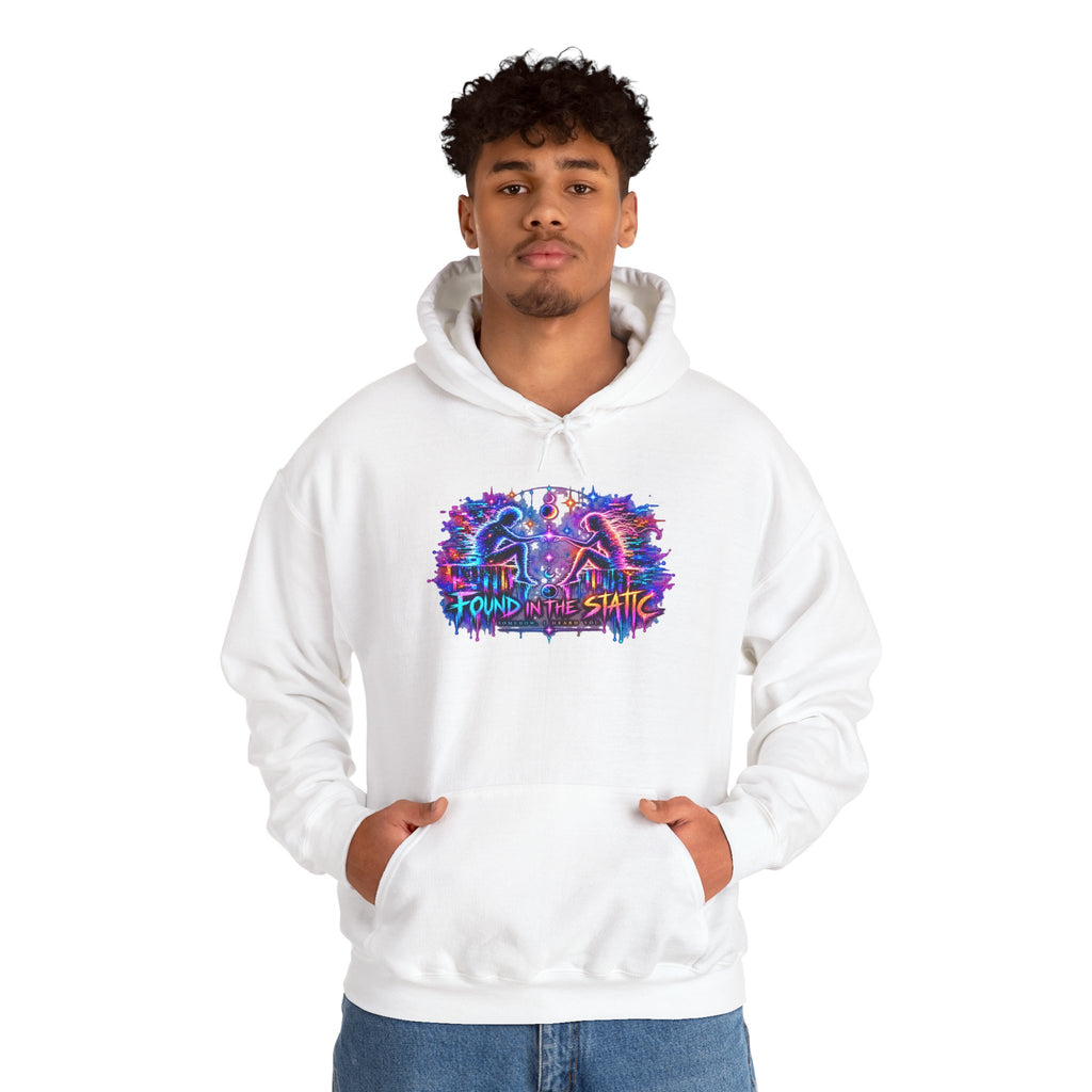 Different Worlds, Same Wavelength Hoodie | Signal Found Neon Graphic Sweatshirt | Hugs & Drugs
