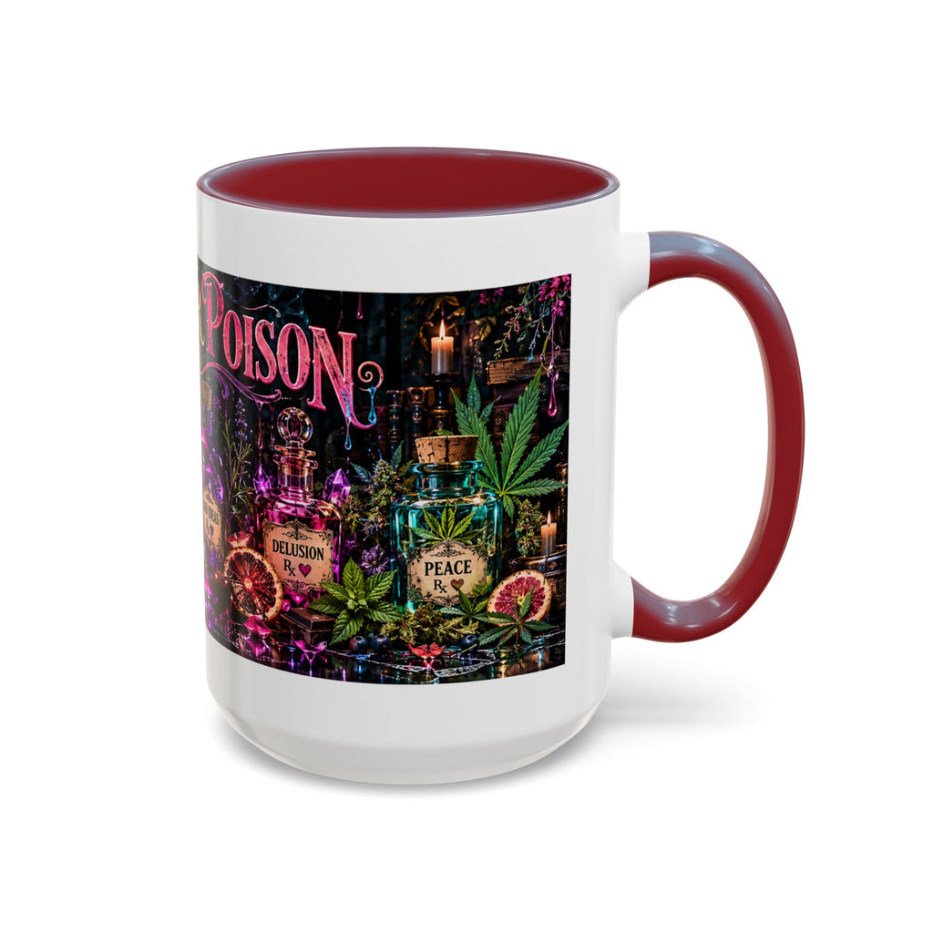 Pick Your Poison Coffee Mug | Gothic Apothecary & Psychedelic Mushroom Art | 11oz & 15oz