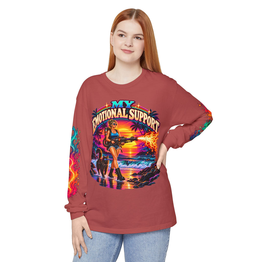 My Emotional Support Long Sleeve Shirt | This Should Help Graphic Tee | Unisex Comfort Colors