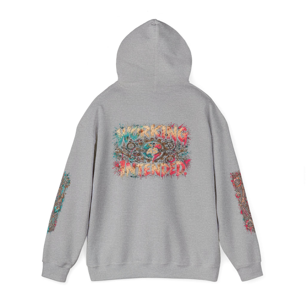 Hoodie - "Human Error" Graphic Streetwear Hoodie (Back: "Working as Intended")