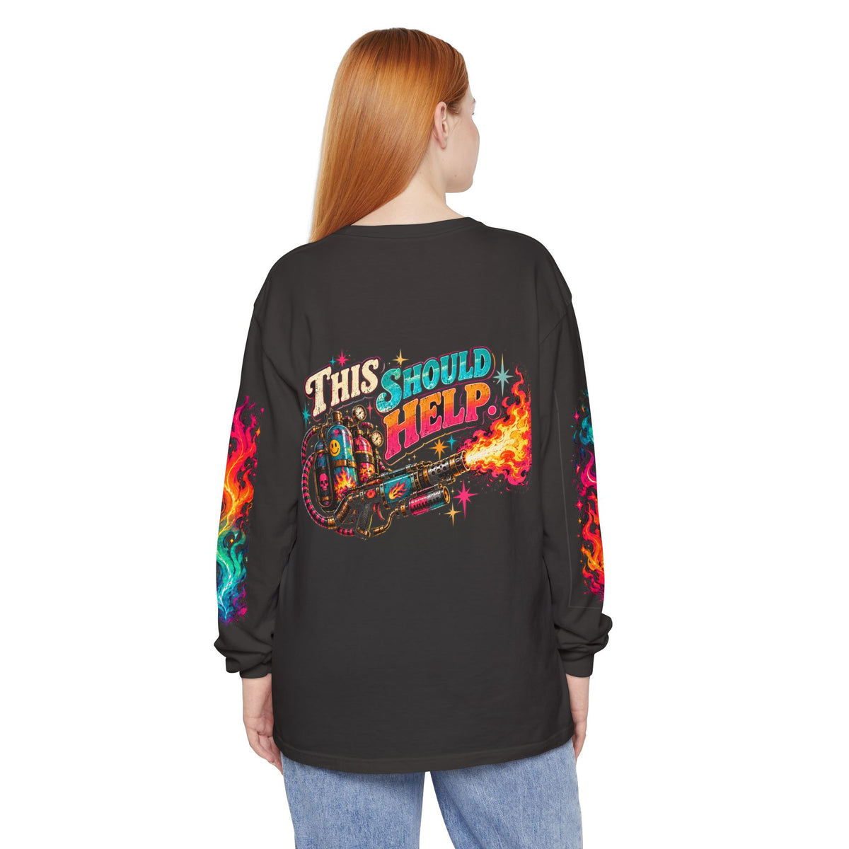My Emotional Support Long Sleeve Shirt | This Should Help Graphic Tee | Unisex Comfort Colors