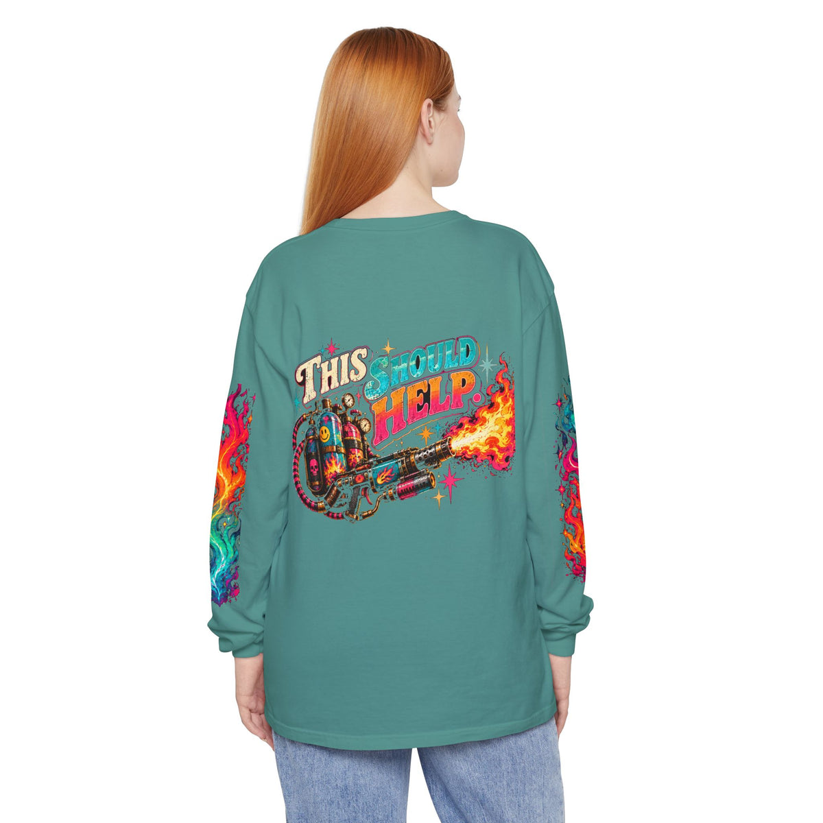 My Emotional Support Long Sleeve Shirt | This Should Help Graphic Tee | Unisex Comfort Colors