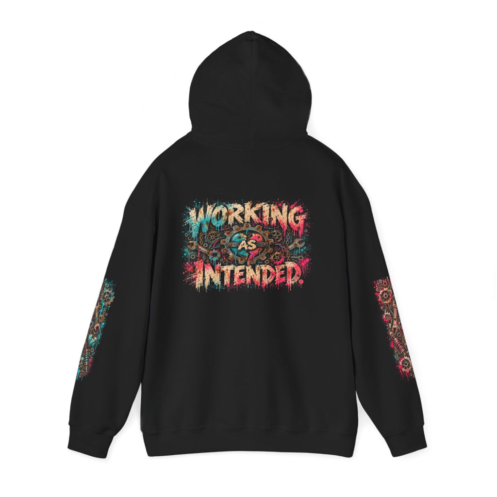 Hoodie - "Human Error" Graphic Streetwear Hoodie (Back: "Working as Intended")