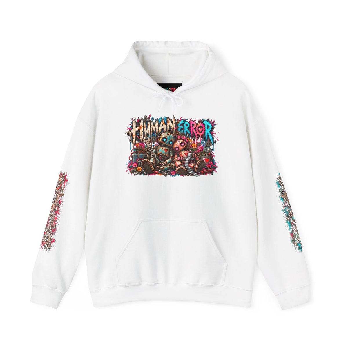 Hoodie - "Human Error" Graphic Streetwear Hoodie (Back: "Working as Intended")