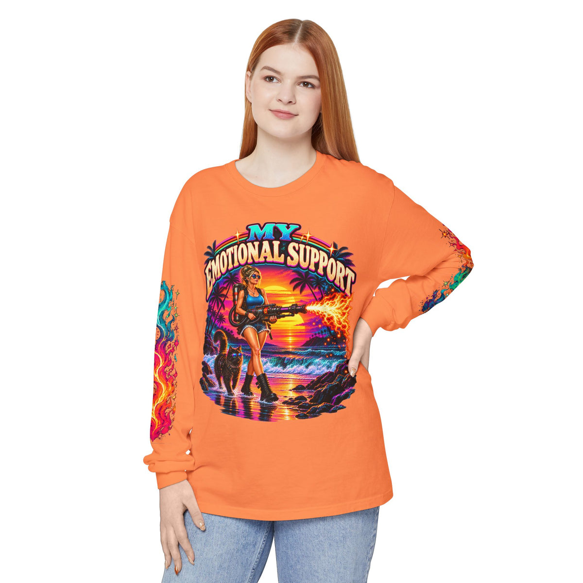 My Emotional Support Long Sleeve Shirt | This Should Help Graphic Tee | Unisex Comfort Colors