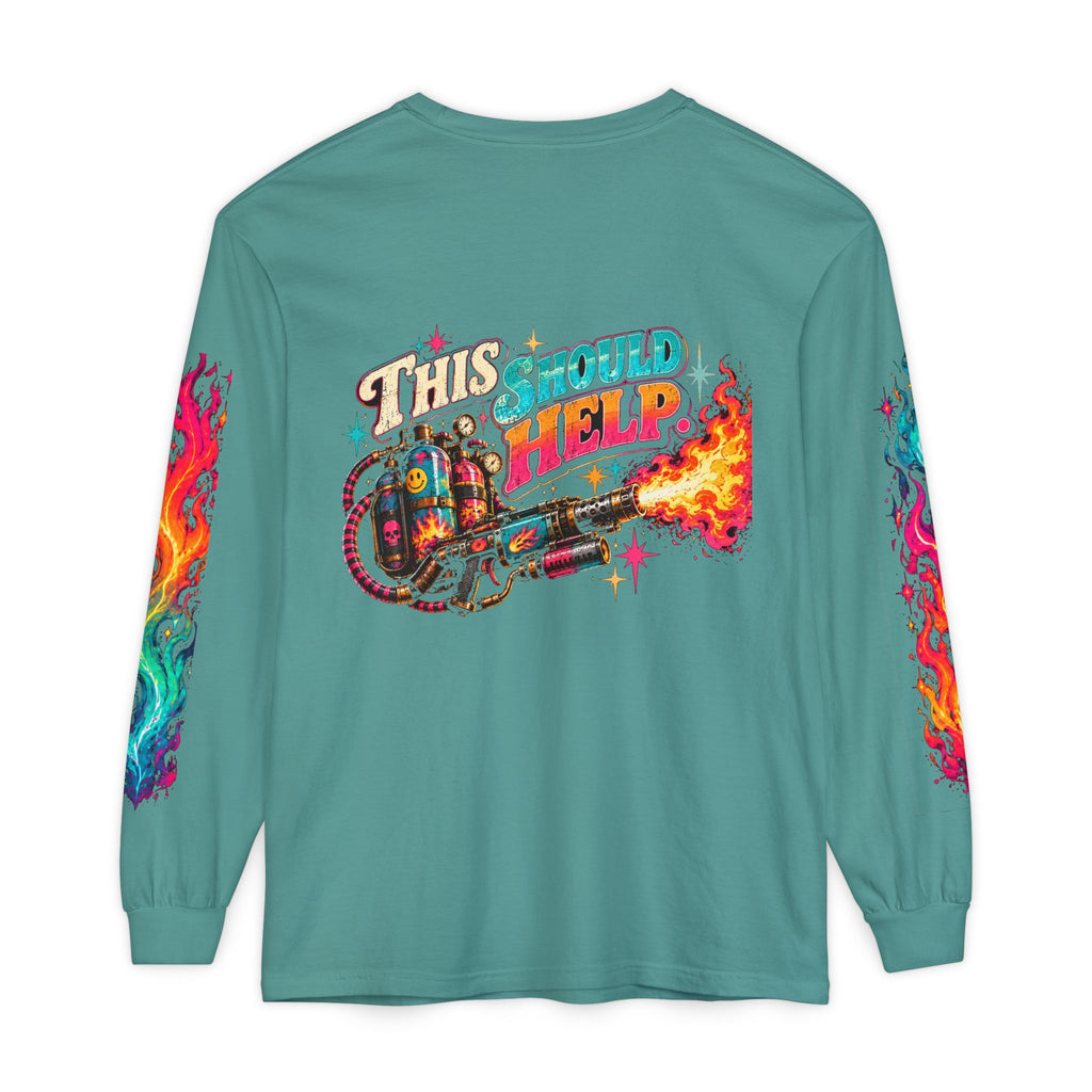 My Emotional Support Long Sleeve Shirt | This Should Help Graphic Tee | Unisex Comfort Colors