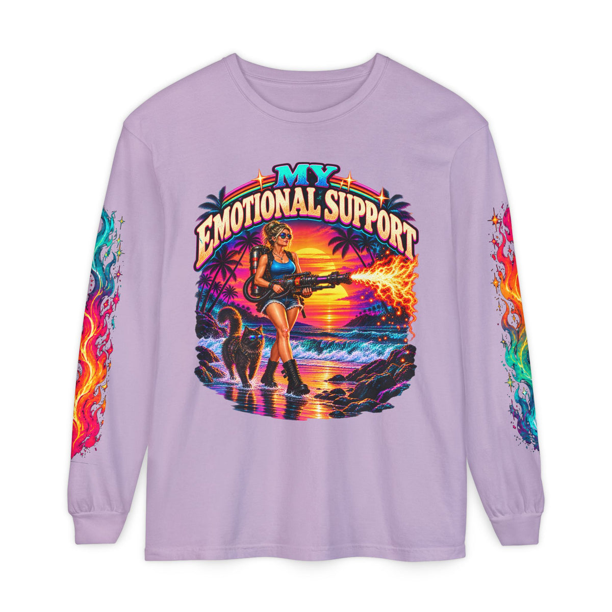 My Emotional Support Long Sleeve Shirt | This Should Help Graphic Tee | Unisex Comfort Colors