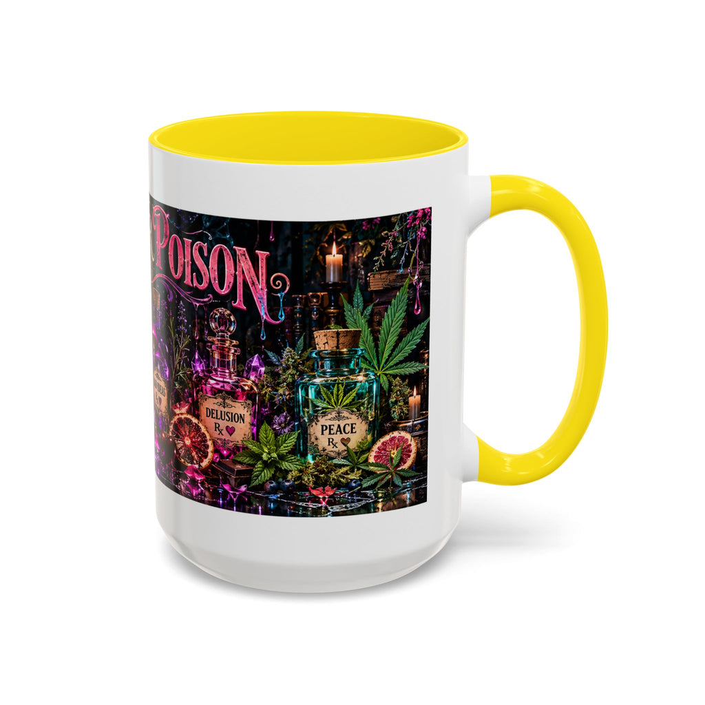 Pick Your Poison Coffee Mug | Gothic Apothecary & Psychedelic Mushroom Art | 11oz & 15oz