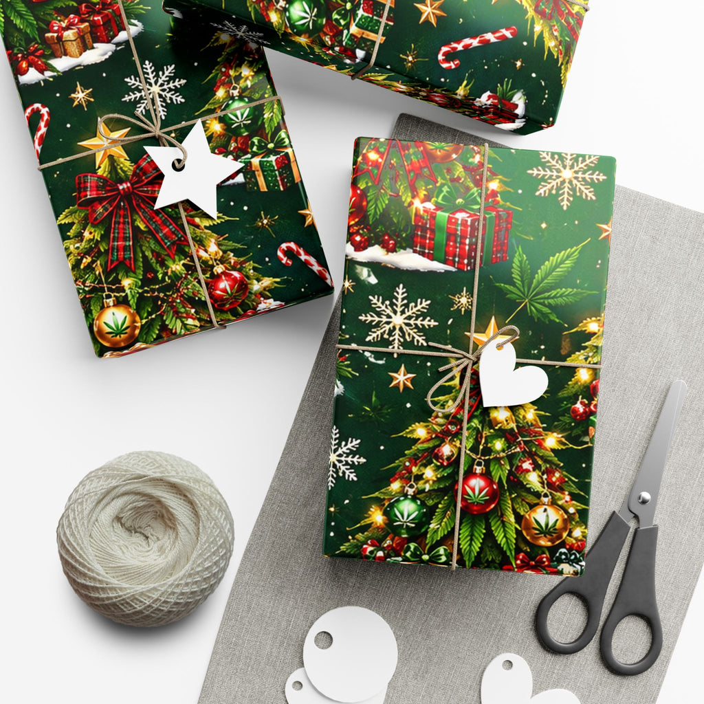 Hugs & Drugs Herb Christmas Tree Gift Wrap 🎄🌿