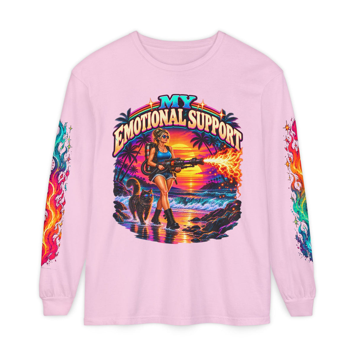My Emotional Support Long Sleeve Shirt | This Should Help Graphic Tee | Unisex Comfort Colors