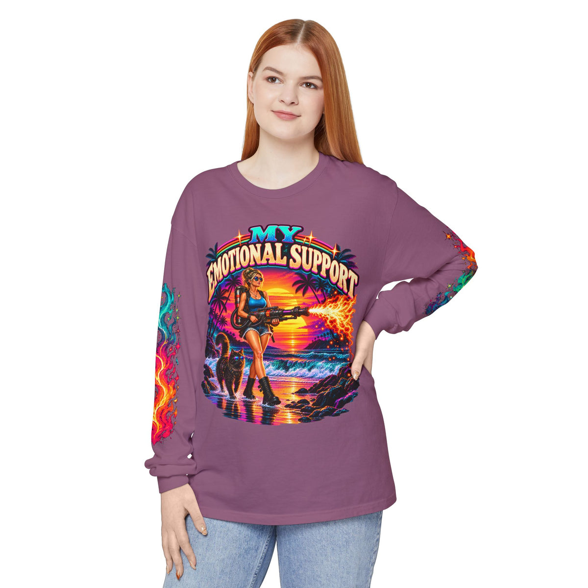 My Emotional Support Long Sleeve Shirt | This Should Help Graphic Tee | Unisex Comfort Colors