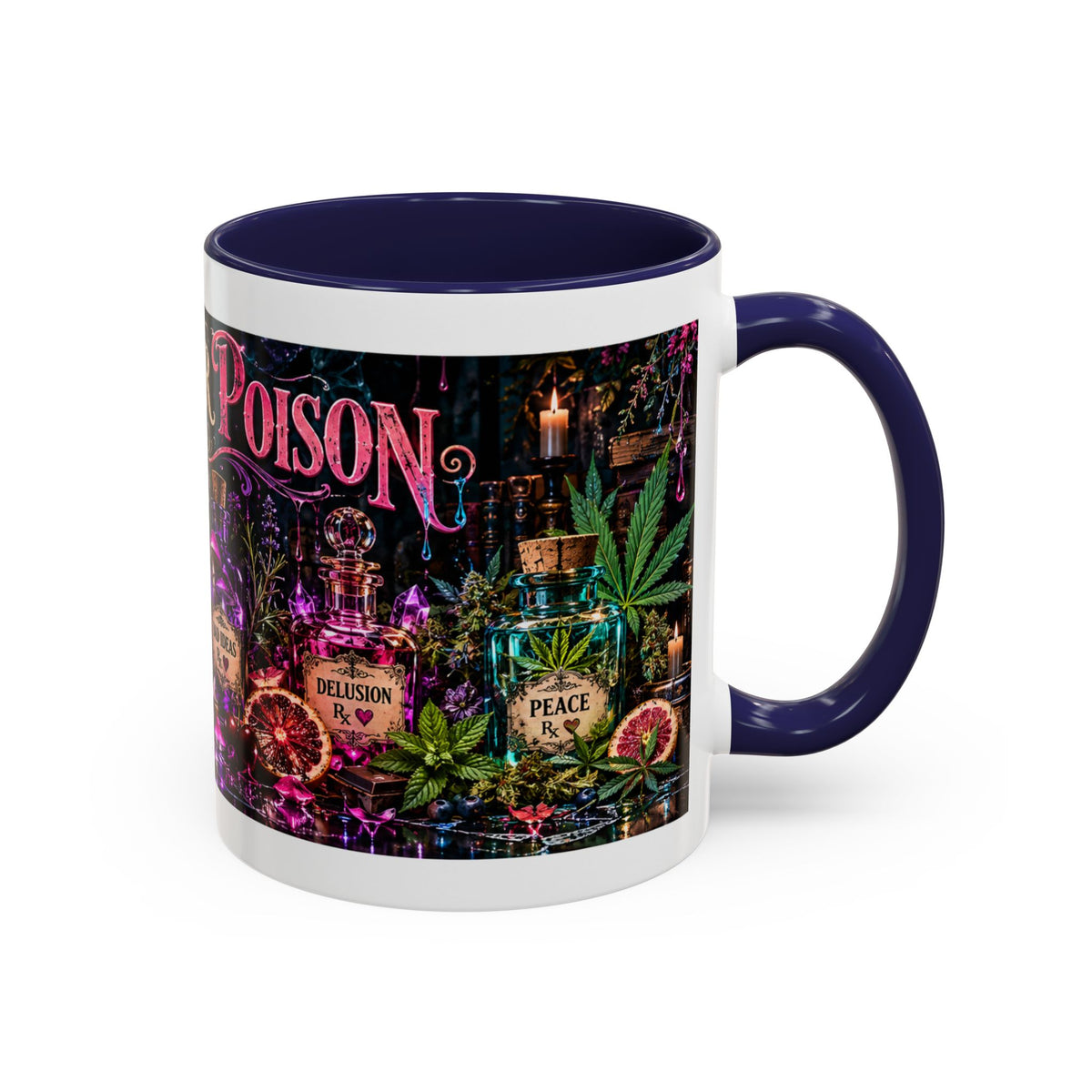 Pick Your Poison Coffee Mug | Gothic Apothecary & Psychedelic Mushroom Art | 11oz & 15oz