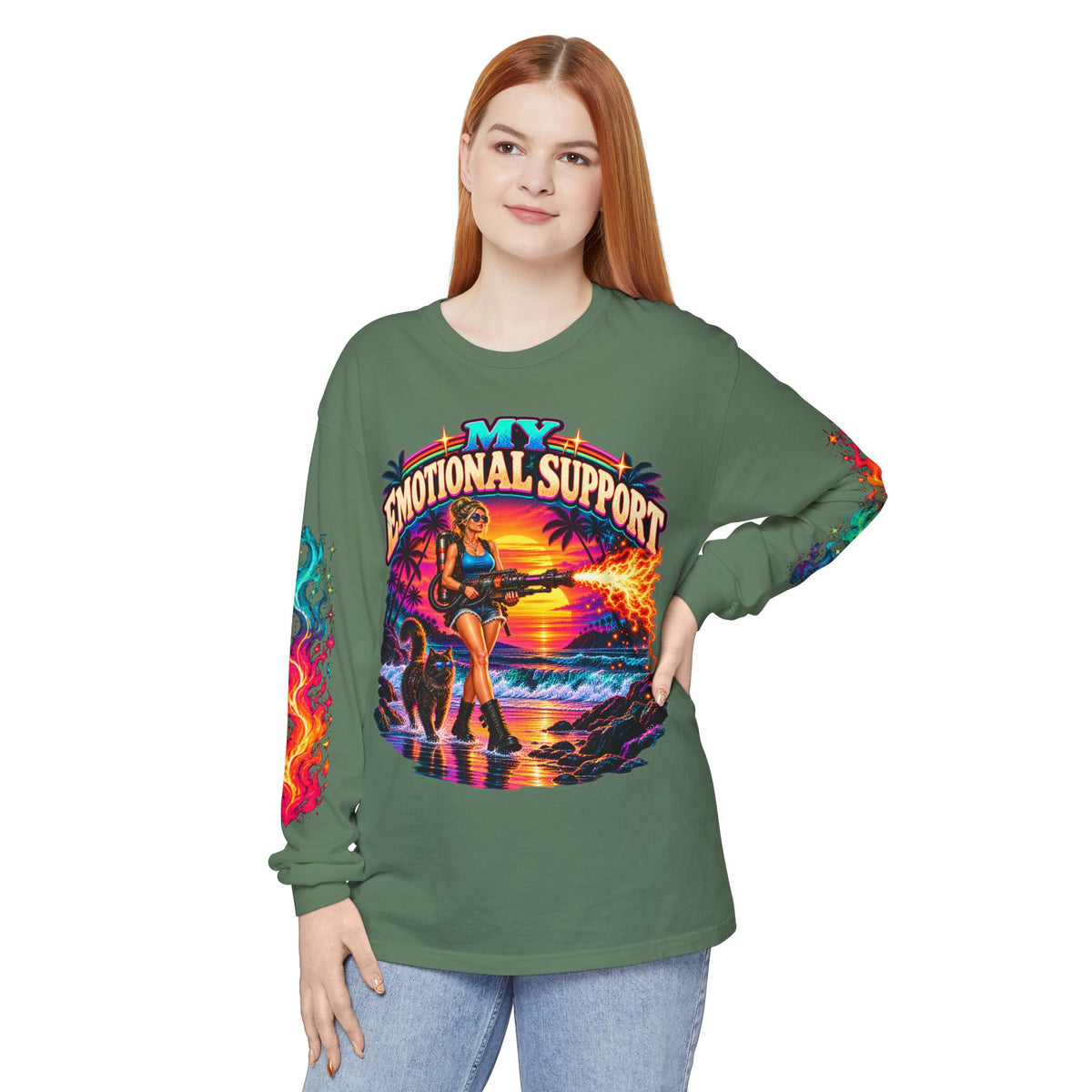 My Emotional Support Long Sleeve Shirt | This Should Help Graphic Tee | Unisex Comfort Colors