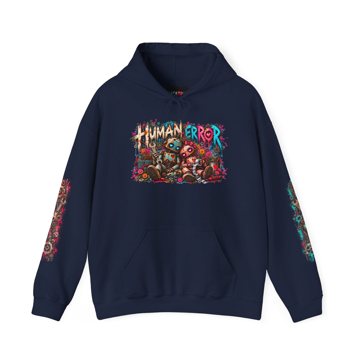 Hoodie - "Human Error" Graphic Streetwear Hoodie (Back: "Working as Intended")