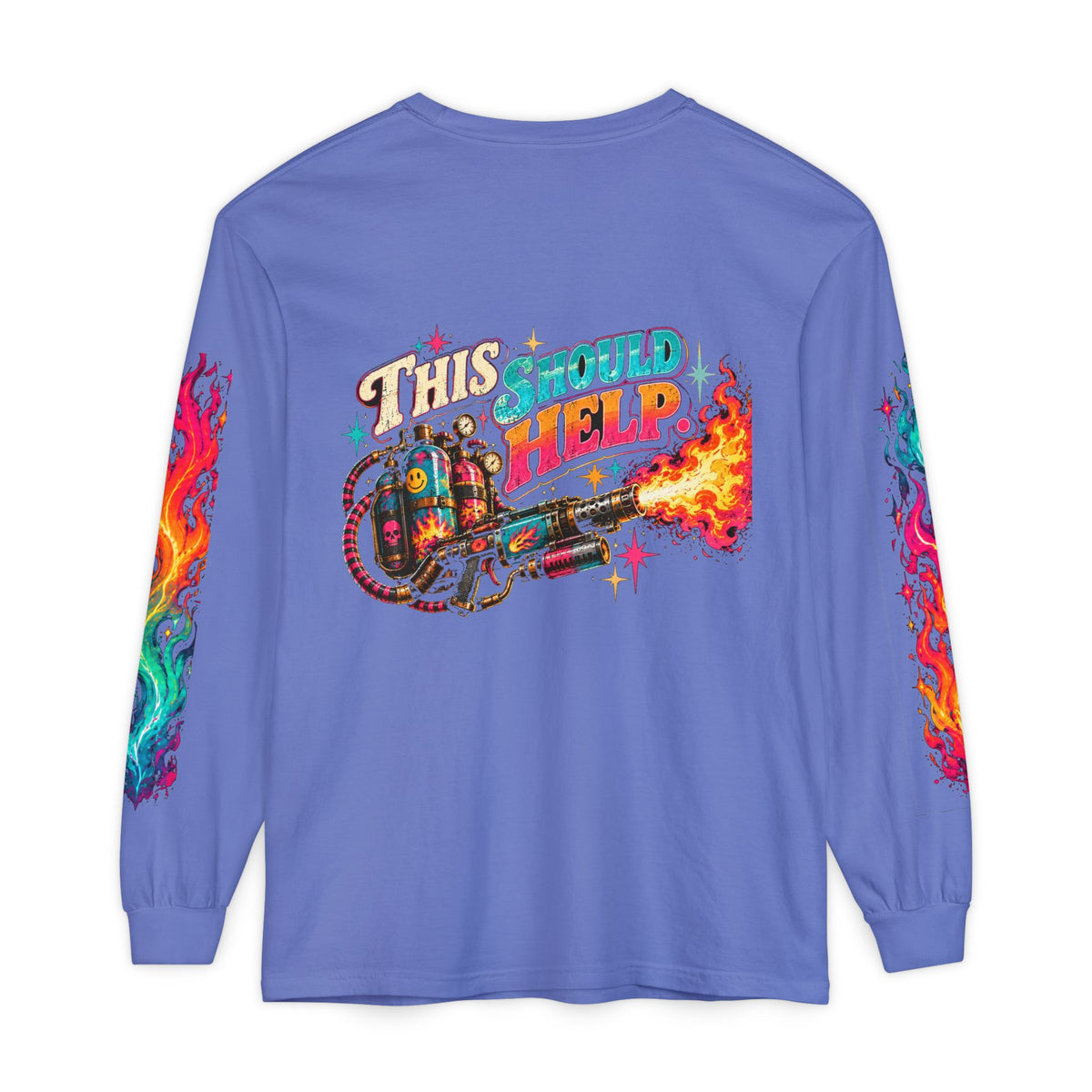 My Emotional Support Long Sleeve Shirt | This Should Help Graphic Tee | Unisex Comfort Colors