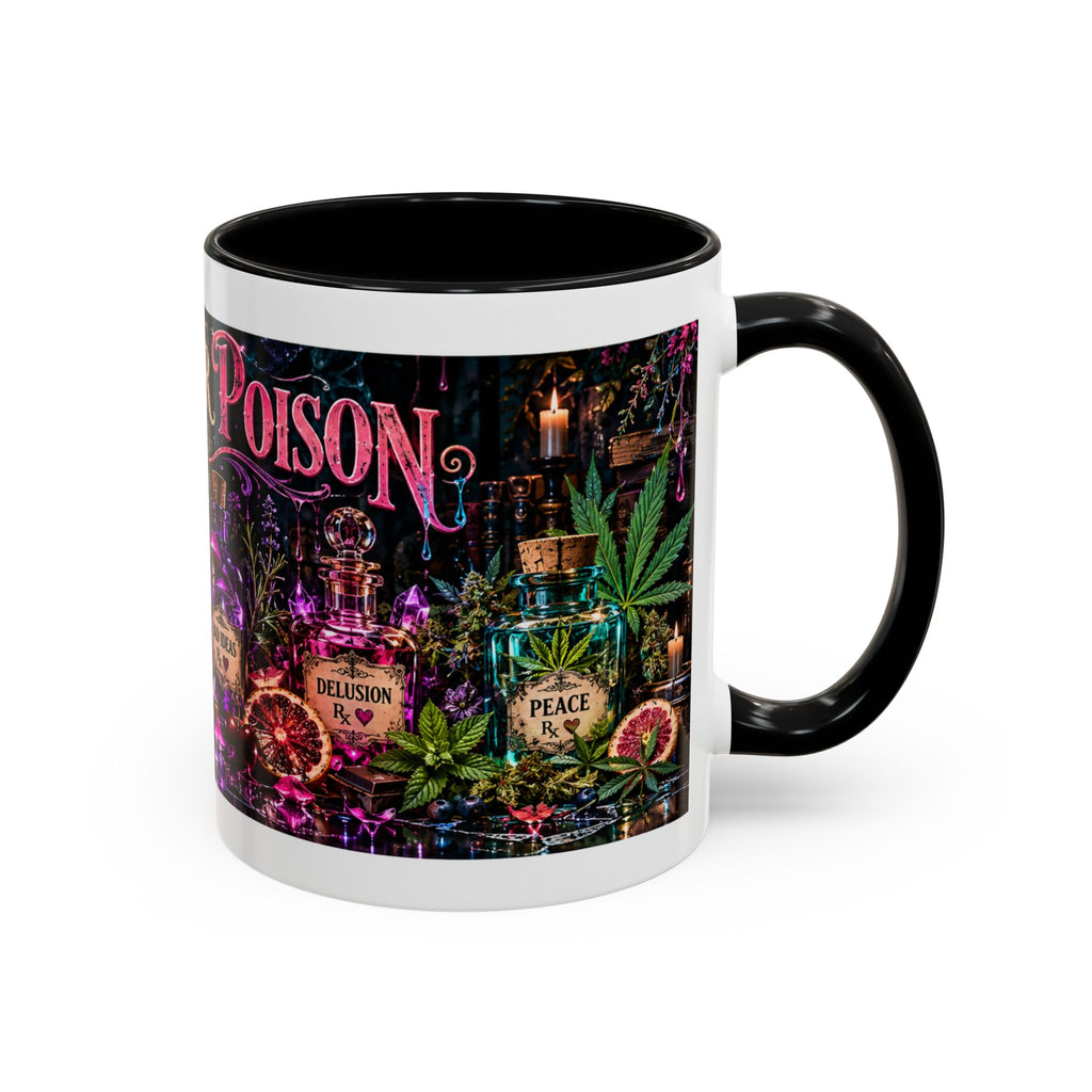 Pick Your Poison Coffee Mug | Gothic Apothecary & Psychedelic Mushroom Art | 11oz & 15oz