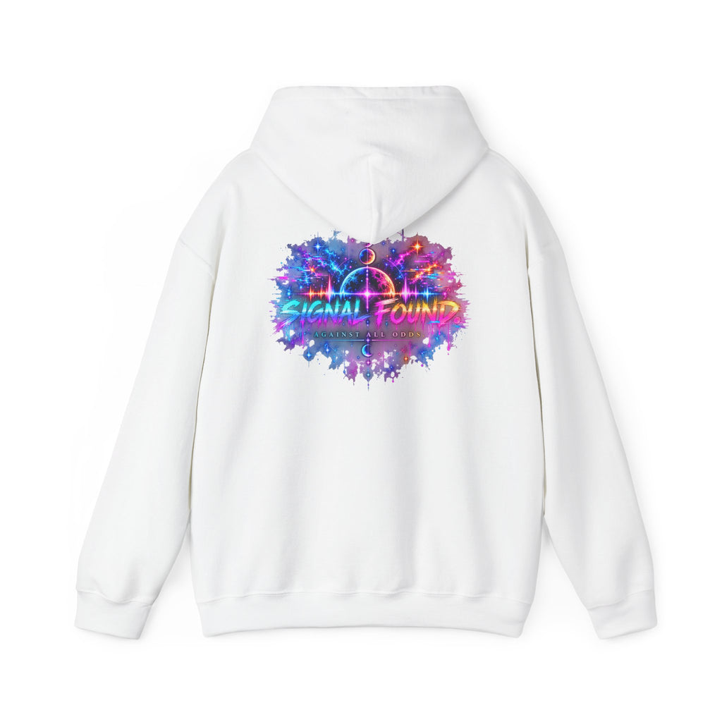 Different Worlds, Same Wavelength Hoodie | Signal Found Neon Graphic Sweatshirt | Hugs & Drugs