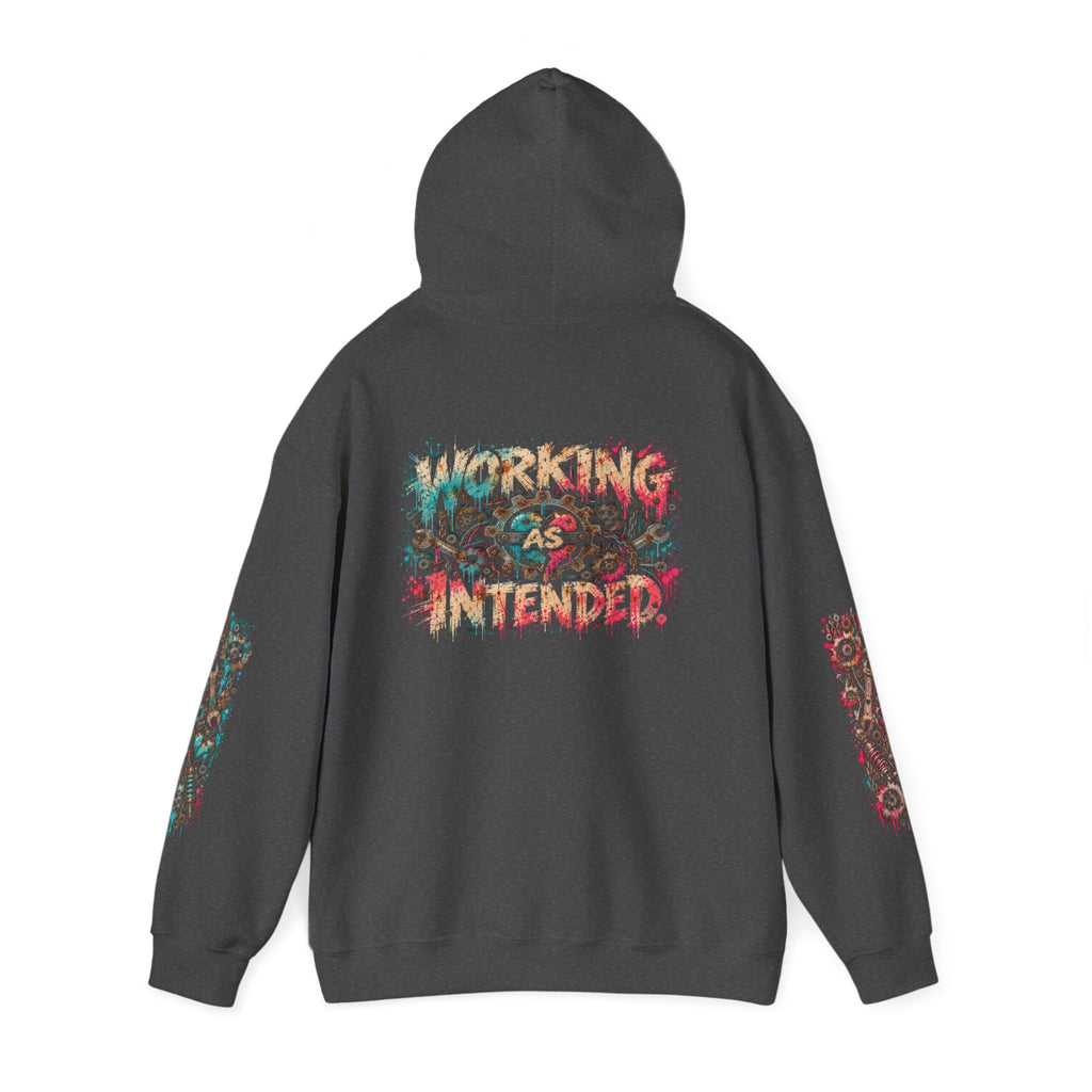 Hoodie - "Human Error" Graphic Streetwear Hoodie (Back: "Working as Intended")