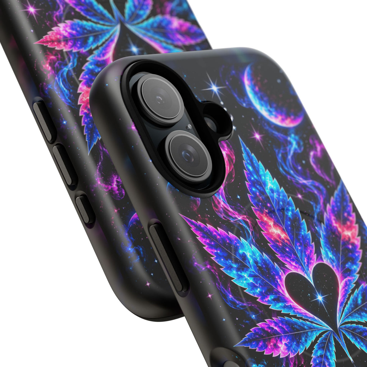 Hugs & Drugs Neon Butterfly Phone Case | Psychedelic Floral MagSafe Compatible Tough iPhone Case