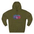 Neon HUGS Hoodie | Psychedelic Graffiti Graphic Fleece Sweatshirt