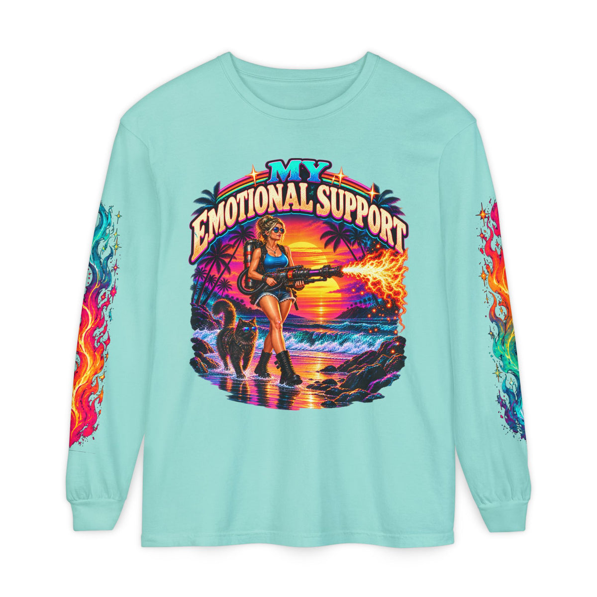 My Emotional Support Long Sleeve Shirt | This Should Help Graphic Tee | Unisex Comfort Colors