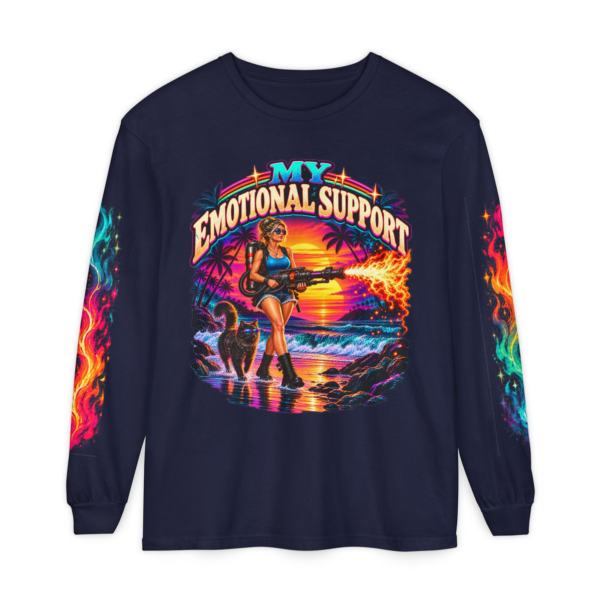 My Emotional Support Long Sleeve Shirt | This Should Help Graphic Tee | Unisex Comfort Colors