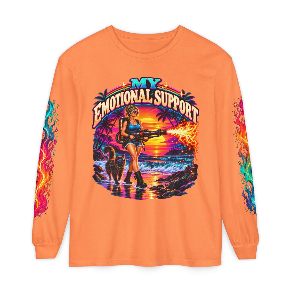 My Emotional Support Long Sleeve Shirt | This Should Help Graphic Tee | Unisex Comfort Colors