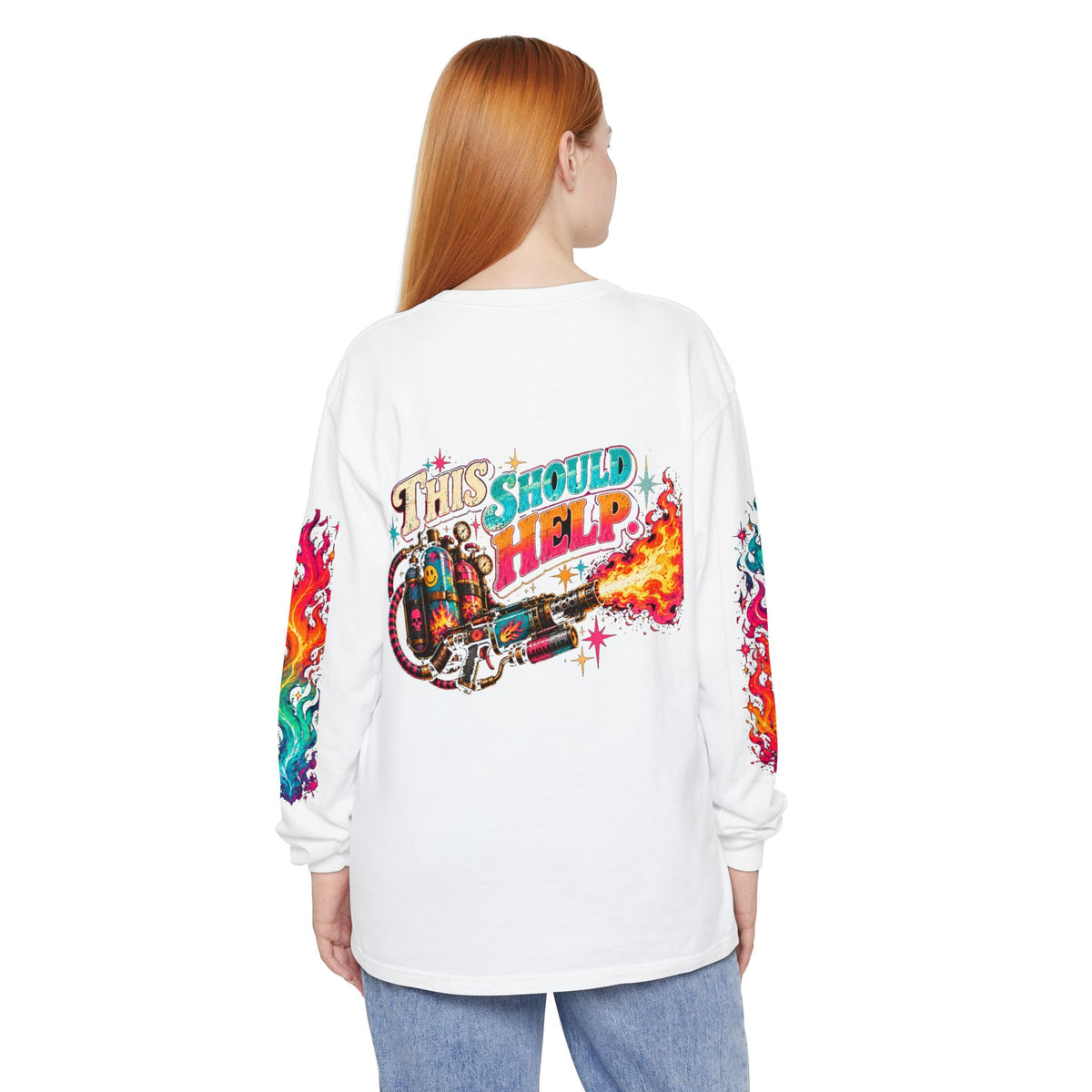 My Emotional Support Long Sleeve Shirt | This Should Help Graphic Tee | Unisex Comfort Colors