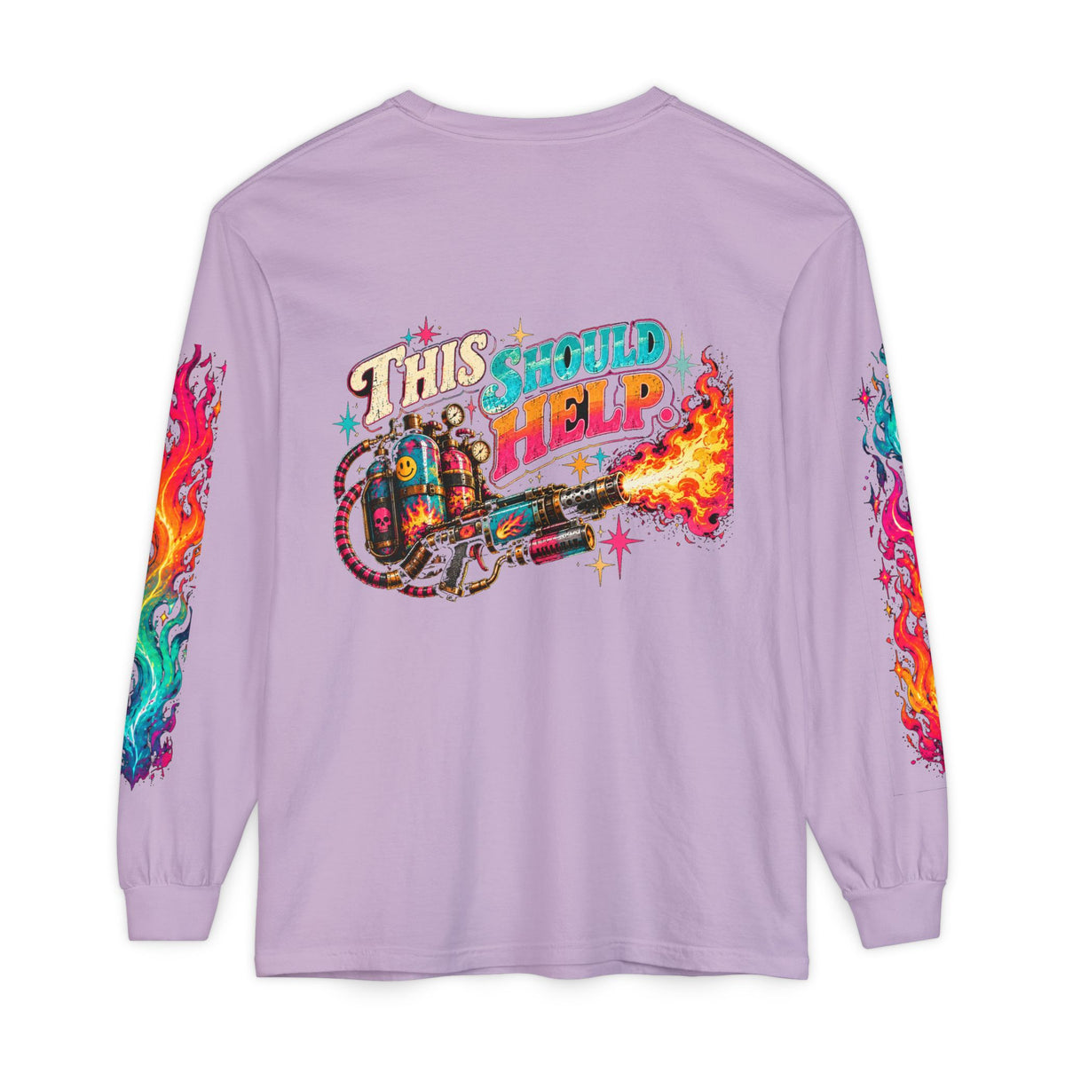 My Emotional Support Long Sleeve Shirt | This Should Help Graphic Tee | Unisex Comfort Colors