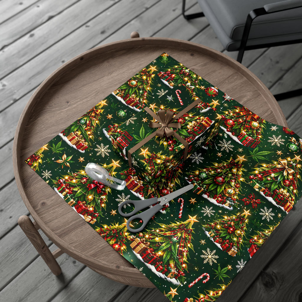 Hugs & Drugs Herb Christmas Tree Gift Wrap 🎄🌿