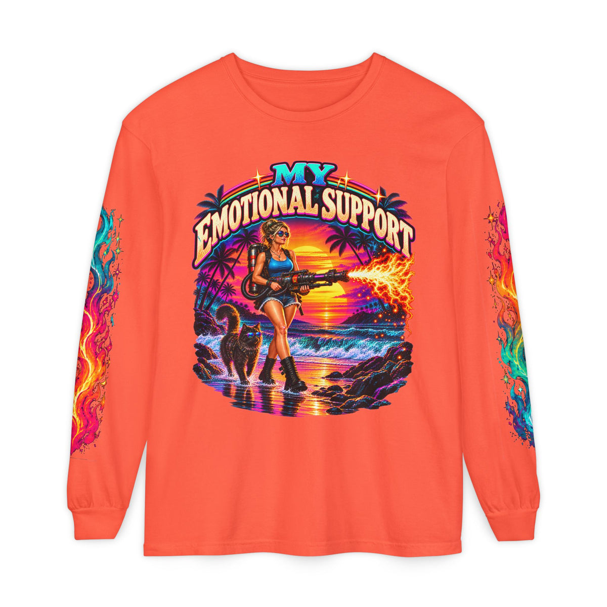 My Emotional Support Long Sleeve Shirt | This Should Help Graphic Tee | Unisex Comfort Colors