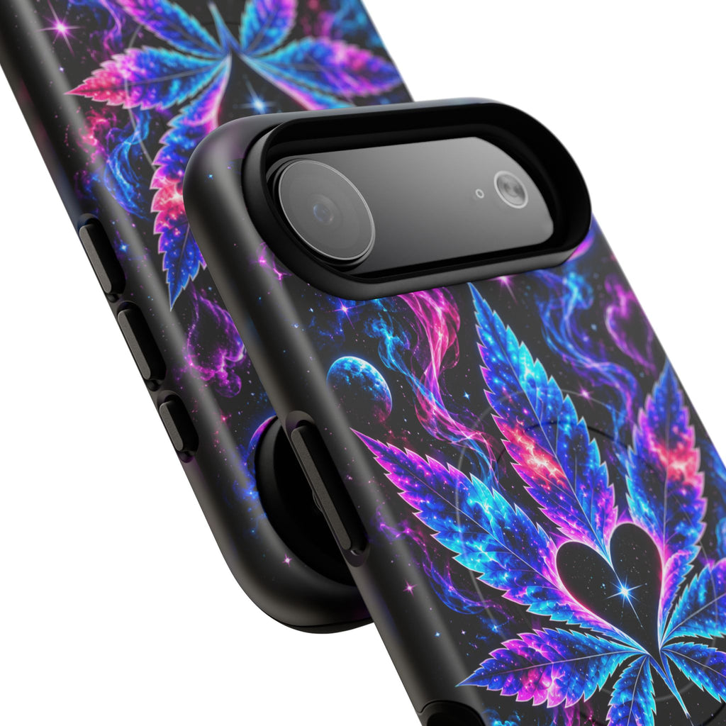 Hugs & Drugs Neon Butterfly Phone Case | Psychedelic Floral MagSafe Compatible Tough iPhone Case