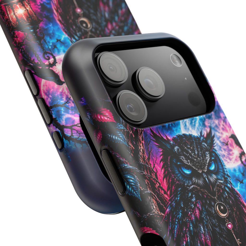 Mystical Owl Phone Case – Dark Fantasy Owl & Roses Magnetic Case for iPhone & Samsung Galaxy
