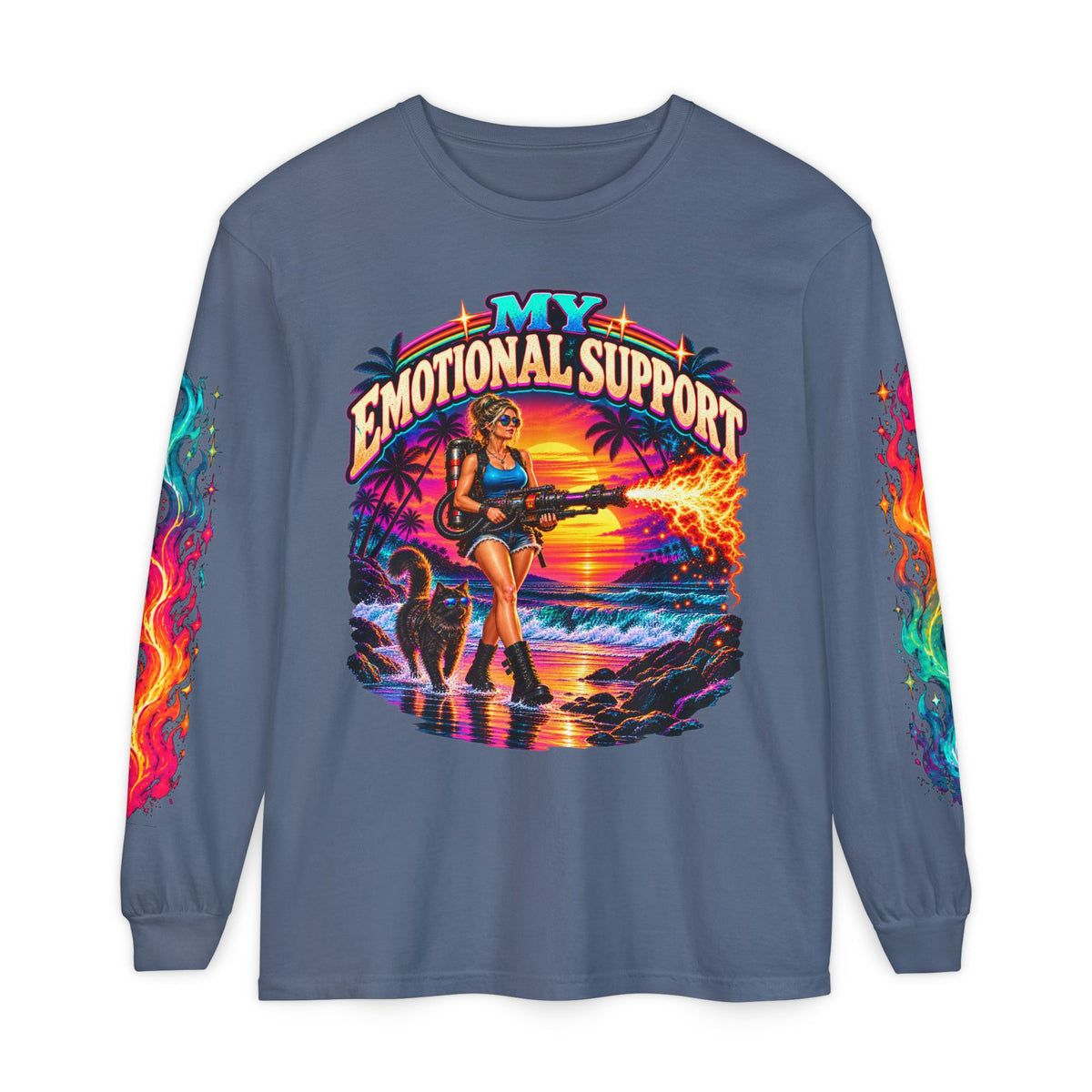 My Emotional Support Long Sleeve Shirt | This Should Help Graphic Tee | Unisex Comfort Colors