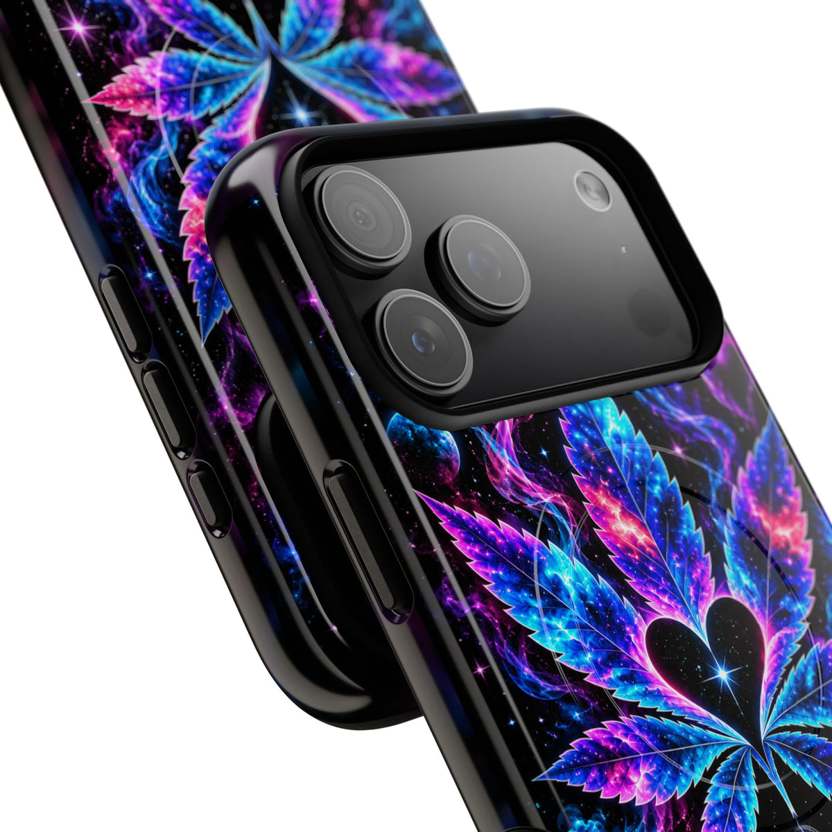 Hugs & Drugs Neon Butterfly Phone Case | Psychedelic Floral MagSafe Compatible Tough iPhone Case